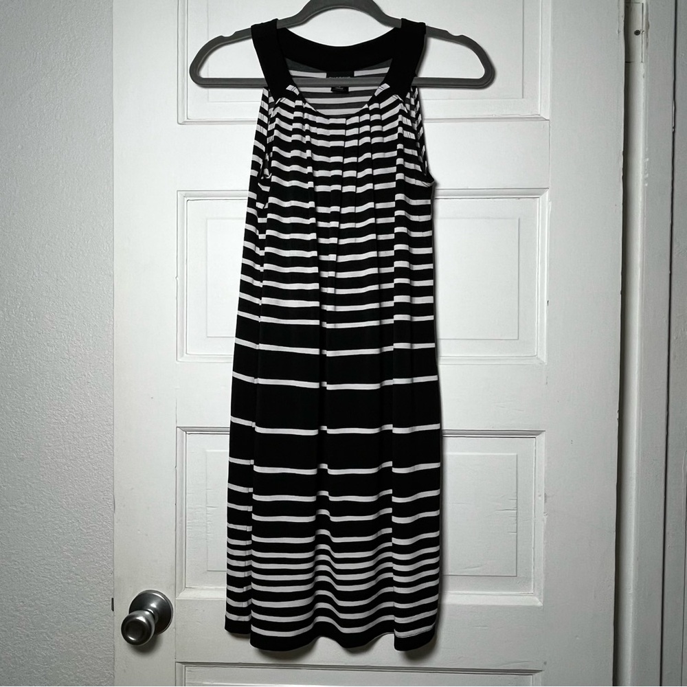 Enfocus Studio Monochrome Black and White Striped Dress Size 6
